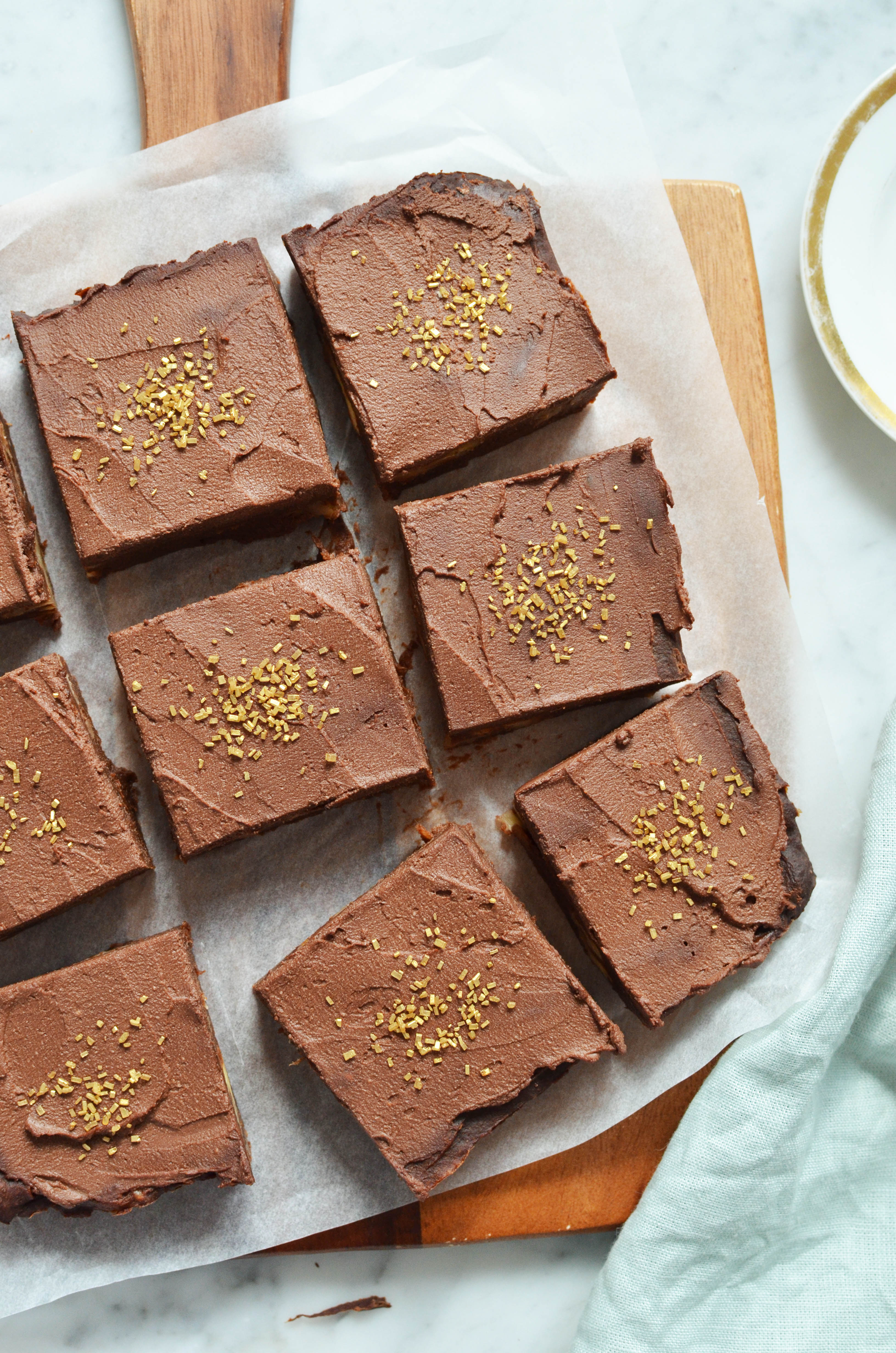 Recipe for sweet potato brownies with walnuts