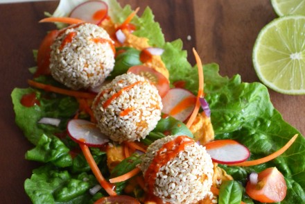 Sweet Potato and Lemon Baked Falafel. Photo and recipe by That Healthy Kitchen