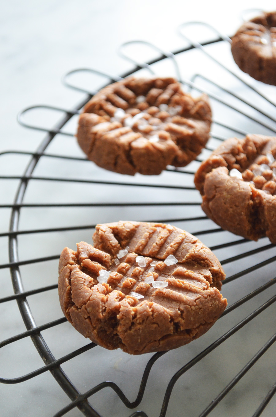 Lighter Salted Peanut Butter Cookies